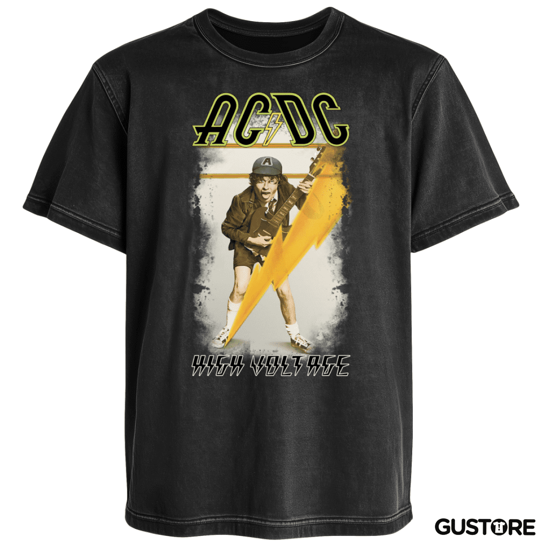 Polera desgastada High Voltage