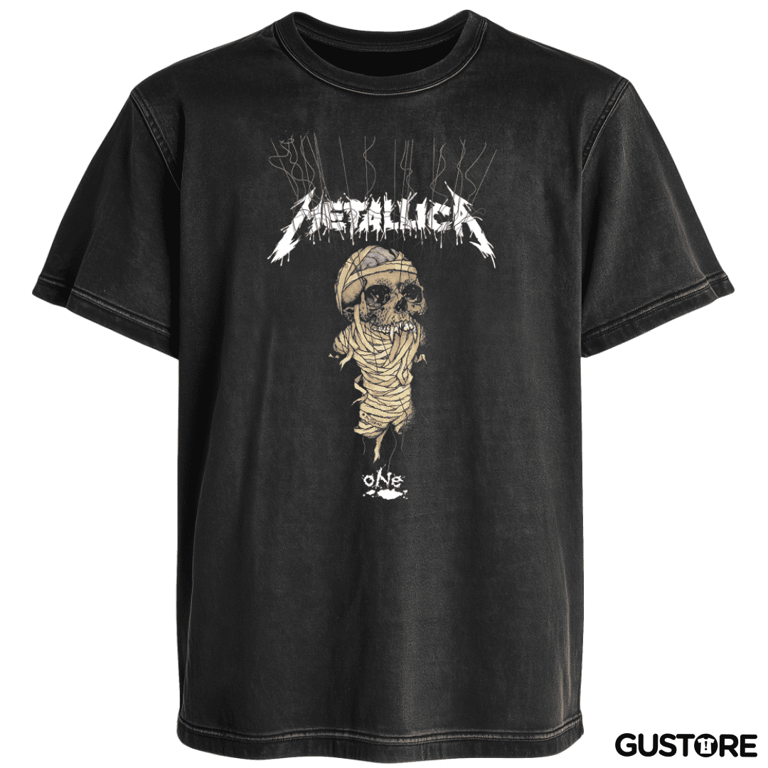Polera desgastada One Metallica