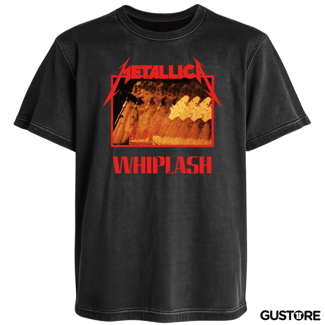 Polera desgastada Whiplash Metallica