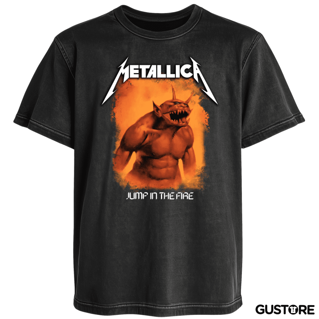 Polera desgastada Jump in the Fire