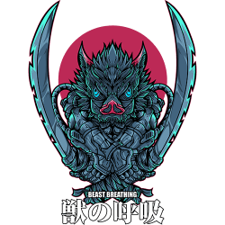 Estampado de Inosuke respiracion de la bestia