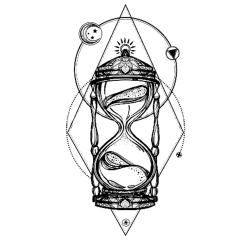 Estampado de Reloj de arena