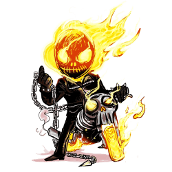 Estampado de Ghost rider chibi