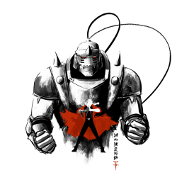 Estampado de alphonse elric