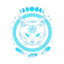 Estampado de Gato estrella cinco puntas 