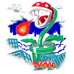 Estampado de Piranha