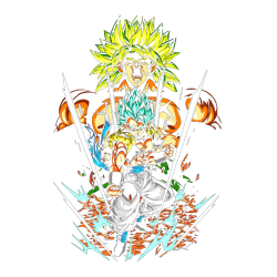 Estampado de gogeta v broly