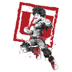 Estampado de My Hero Academia blanco y negro