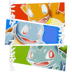 Estampado de Starters Kanto