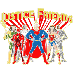 Estampado de Justice Friends