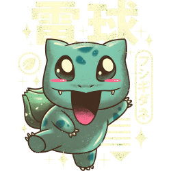 Estampado de Bulbasaur Kawaii