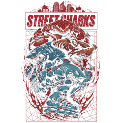 Estampado de Street Sharks
