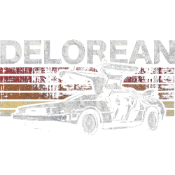 Estampado de Retro Delorean