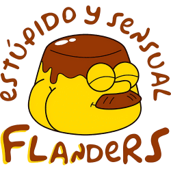 Estampado de Estúpido y Sensal Flanders