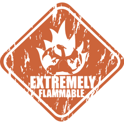 Estampado de Extremely flammable