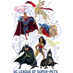 Estampado de Liga de la Justicia de las Supermascotas