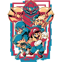 Estampado de Héroes Retro