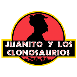 Estampado de Juanito y los clonosaurios