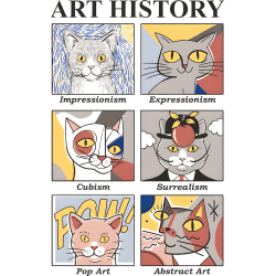 Estampado de Art Cats History