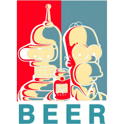 Estampado de Beer Groening