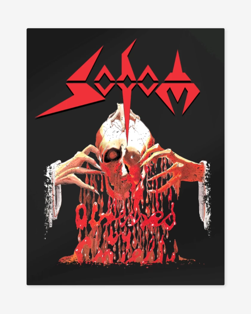Print metalico Negro de Sodom Obsessed by Cruelty