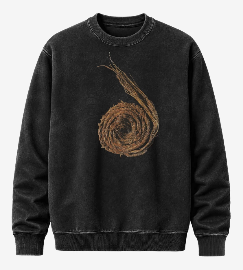 Poleron Polo Acid Wash Negro de NIN Further Down the Spiral