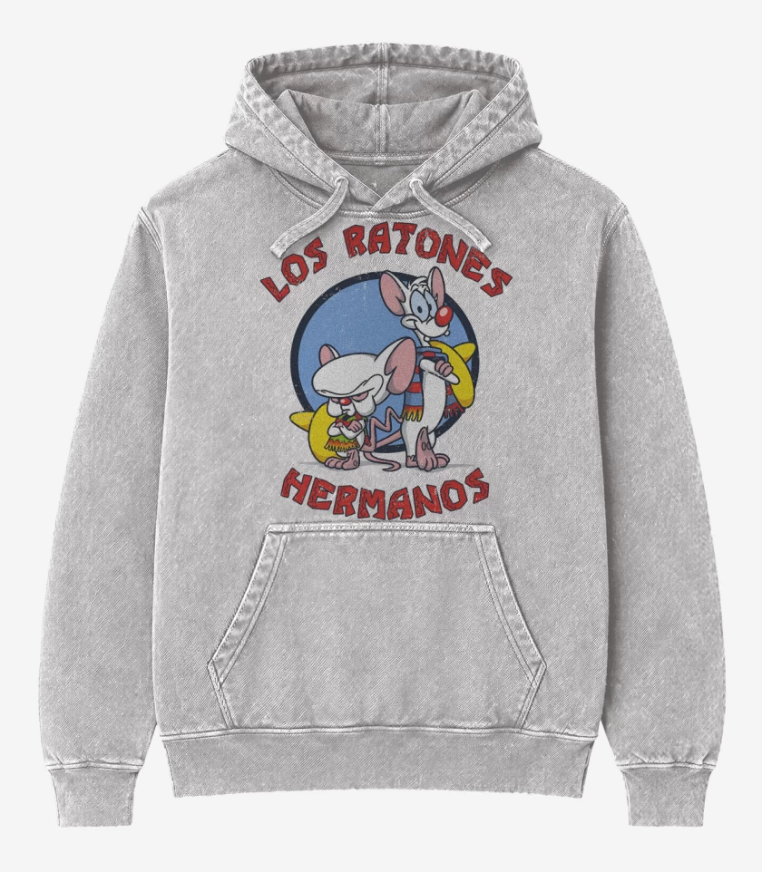 Poleron Canguro Acid Wash Ratones Hermanos