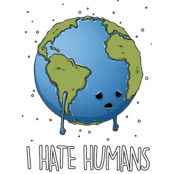 Estampado de I hate humans
