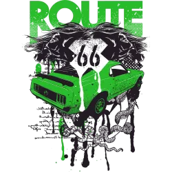 Estampado de Ruta 66