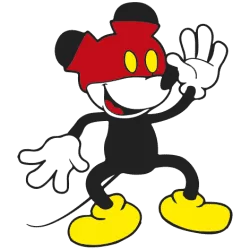 Estampado de Mickey pantalones arriba