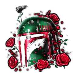 Estampado de boba fett roses