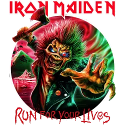 Estampado de Iron Maiden Run For Your Lives Chile