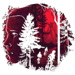 Estampado de Stranger things bosque
